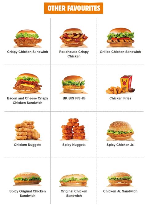 burger king canada menu prices